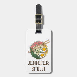 Etiqueta De Bagagem Ramen Noodles Bowl Restaurante de Comida japonês F