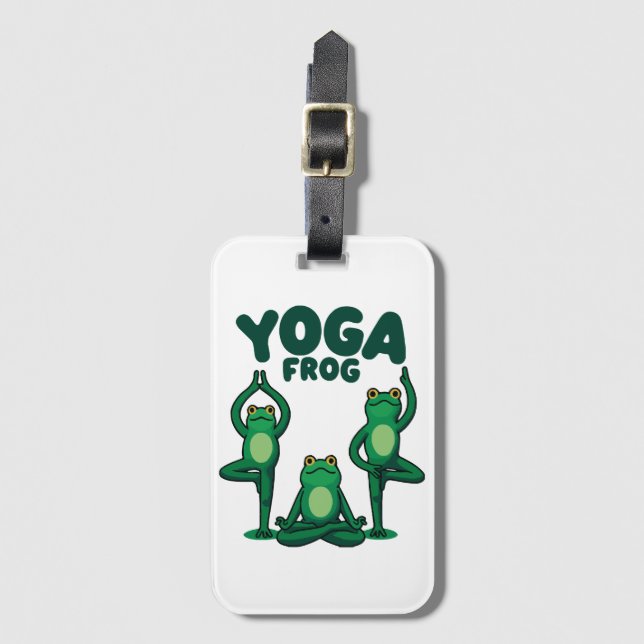 Etiqueta De Bagagem Rãs de Yoga (Frente Vertical)