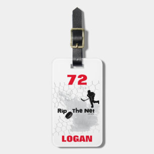Etiqueta De Bagagem Rasgo personalizado o saco líquido do hóquei do