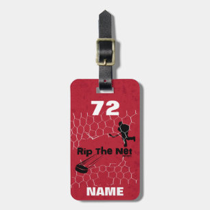 Etiqueta De Bagagem Rasgo personalizado o vermelho líquido do jogador