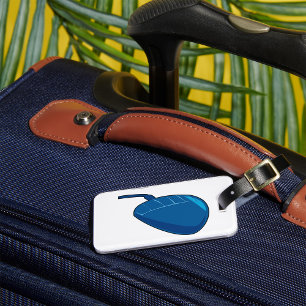 Etiqueta De Bagagem Rato de Computador Azul