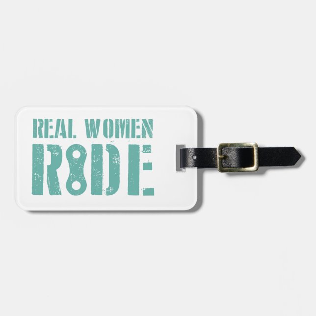 Etiqueta De Bagagem Real Women Ride (Frente Horizontal)