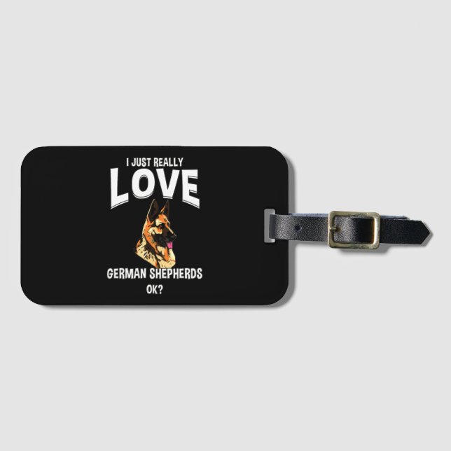 Etiqueta De Bagagem Really Love German Shepherds (Frente Horizontal)