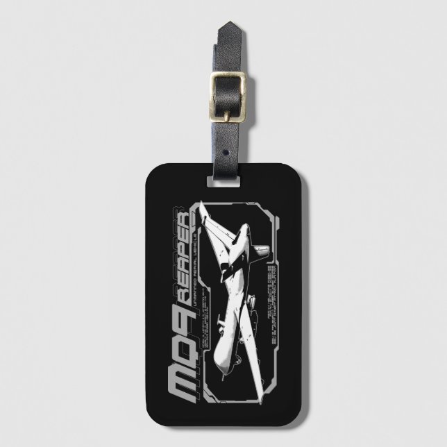 Etiqueta De Bagagem Receptor MQ-9 (Frente Vertical)