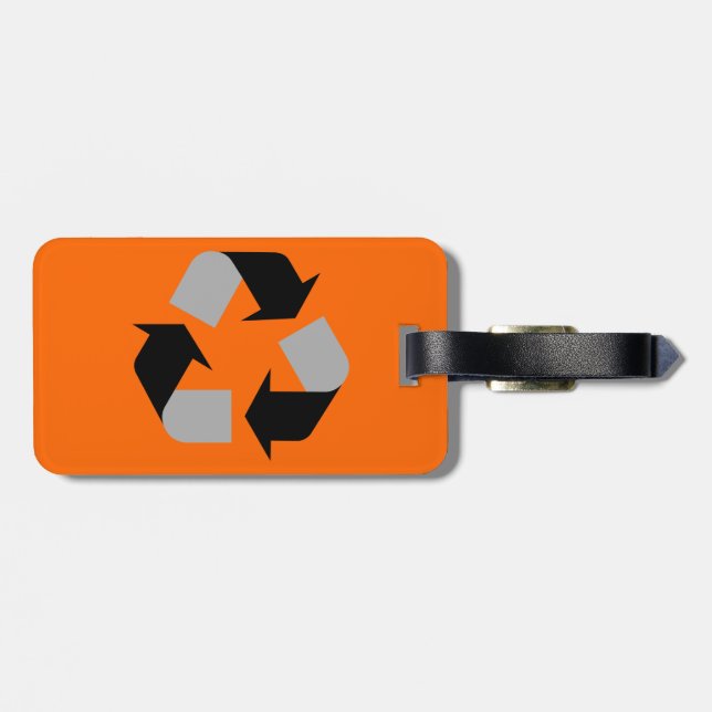 Etiqueta De Bagagem Reciclar (Traseira Horizontal)