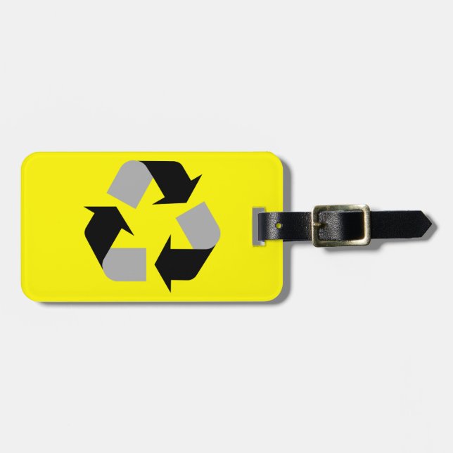 Etiqueta De Bagagem Reciclar (Frente Horizontal)