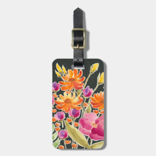 Etiqueta De Bagagem Recolha esplêndida - Flores cor-de-rosa e laranja