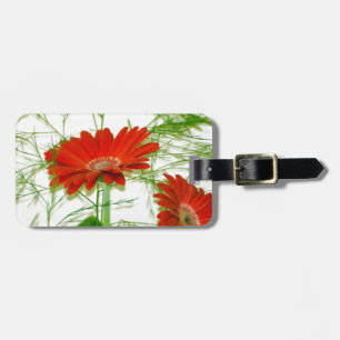Etiqueta De Bagagem Red Floral