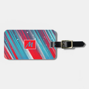Etiqueta De Bagagem Red White Blue Stripes Personalizar Bagagem