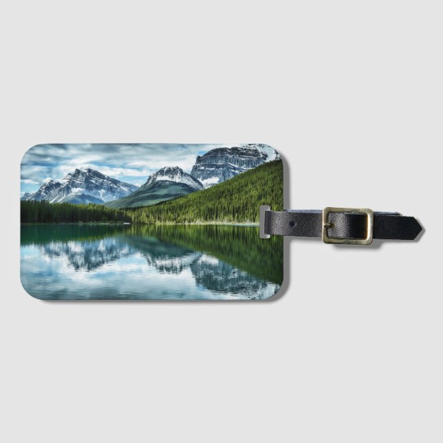 Etiqueta De Bagagem Reflexão alta do lago (Frente Horizontal)