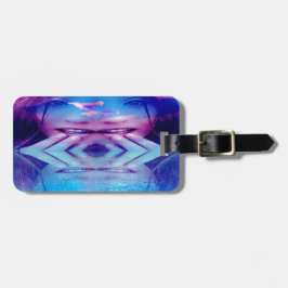 Etiqueta De Bagagem Reflexão Azul