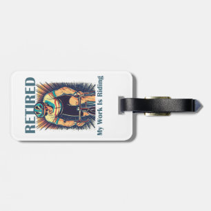 Etiqueta De Bagagem Reformado Meu Trabalho Está Andando De Bicho