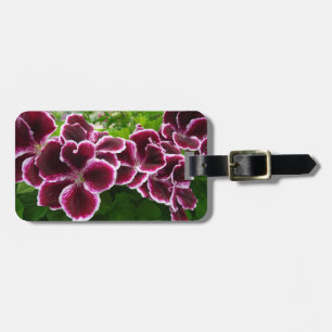 Etiqueta De Bagagem Regal Geranium Flores Elegantes Maroon Floral Lugg
