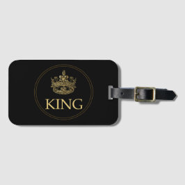 Etiqueta De Bagagem Rei e Coroa Emblema Real