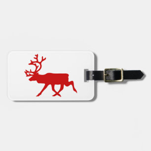Etiqueta De Bagagem Reindeer Vermelho/Silhueta das Caraíbas