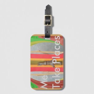 Etiqueta De Bagagem Relaxando o Design de Trabalho de arte de vetor de