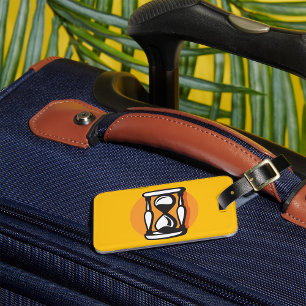 Etiqueta De Bagagem Relógio de Areia Retro Minimalista Tempo