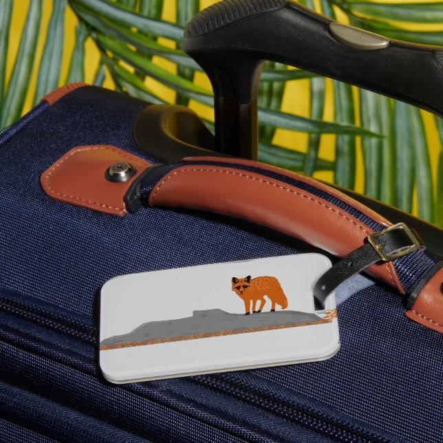Etiqueta De Bagagem 🦊 Renard sur le Rocher (Frente Insitu 3)