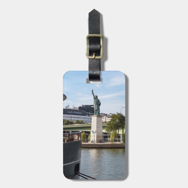 Etiqueta De Bagagem Réplica da Estátua da Liberdade - Paris, França (Frente Vertical)