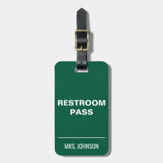 Etiqueta De Bagagem Restroom Pass Hallway Tag for Teachers