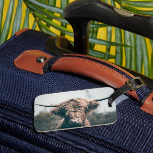 Etiqueta De Bagagem Retrato das vacas do planalto