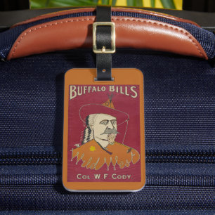Etiqueta De Bagagem Retrato De Cabeça E Ombro De Buffalo Bill