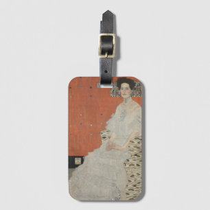 Etiqueta De Bagagem Retrato de Fritza Riedler por Gustav Klimt