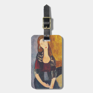 Etiqueta De Bagagem Retrato de Jeanne Hebuterne por Amedeo Modigliani