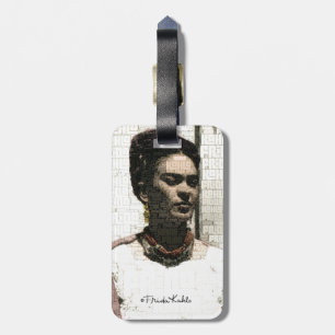 Etiqueta De Bagagem Retrato de matéria têxtil de Frida Kahlo