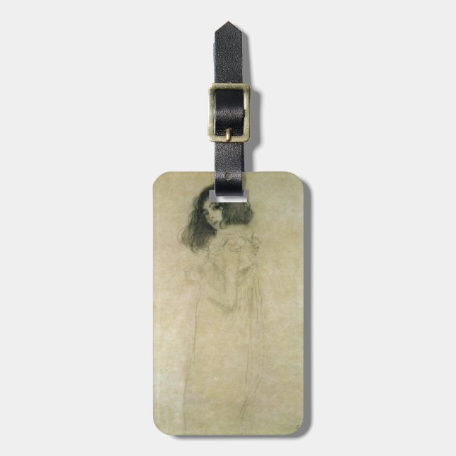 Etiqueta De Bagagem Retrato de uma jovem mulher, 1896-97 (Frente Vertical)