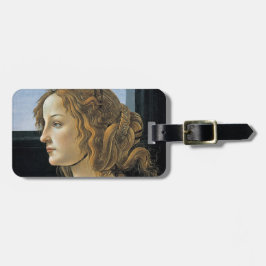 Etiqueta De Bagagem Retrato de uma jovem mulher por Botticelli