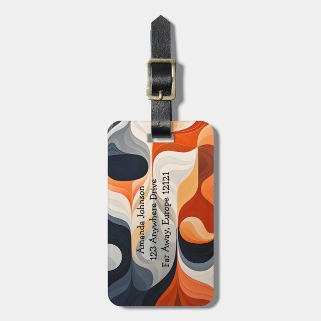 Etiqueta de Bagagem Retro (Frente Vertical)