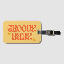 Retro 70s Mostarda Laranja Hippie Groovy Baby