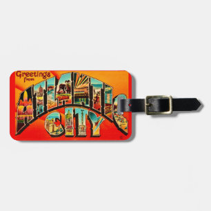 Etiqueta De Bagagem Retro Atlantic City