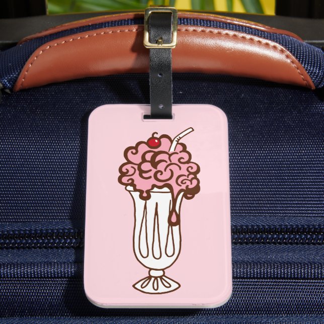 Etiqueta de Bagagem Retro Cherry Soda (Frente Insitu 2)