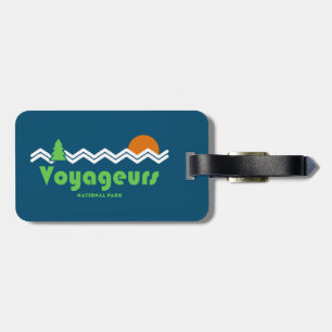 Etiqueta De Bagagem Retro do Parque Nacional dos Voyageurs