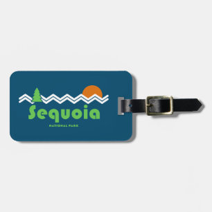 Etiqueta De Bagagem Retro do Parque Nacional Sequoia
