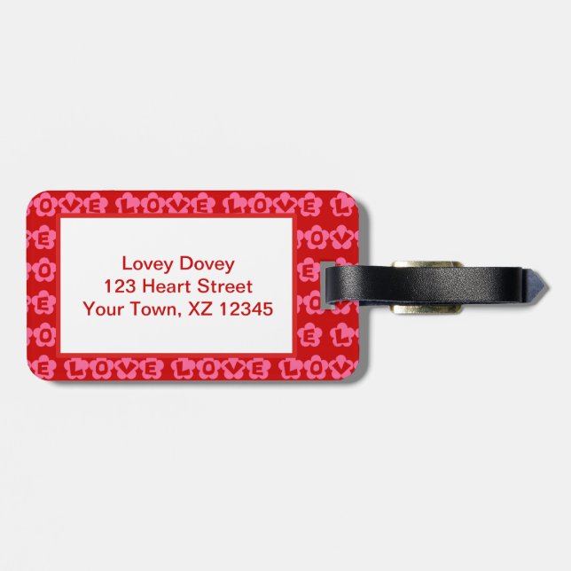ETIQUETA DE BAGAGEM RETRO LOVE (Traseira Horizontal)