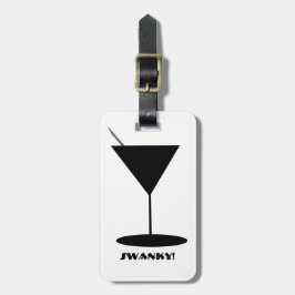 Etiqueta De Bagagem Retro Martini Glass