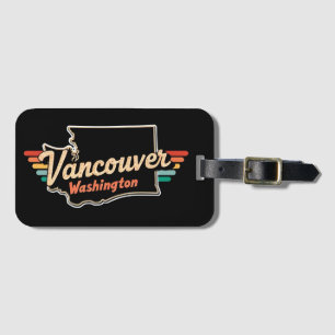 Etiqueta De Bagagem Retro Vancouver Estado de Washington