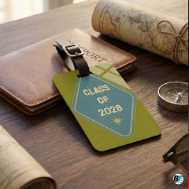 Etiqueta De Bagagem Retro Vintage " CLASS OF 2026" Motel Key Fob