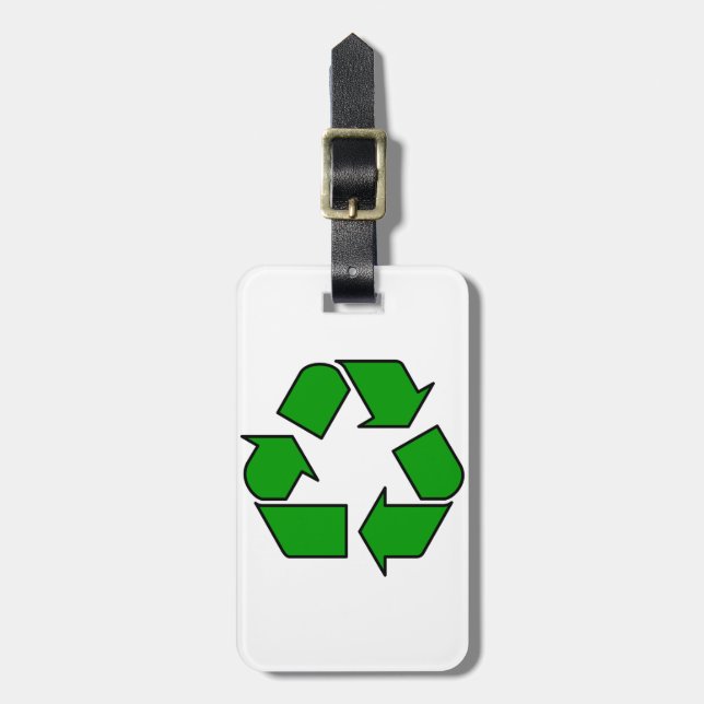 Etiqueta De Bagagem Reutilizar & Reciclar (Frente Vertical)