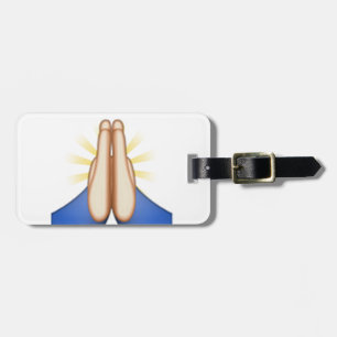 Etiqueta De Bagagem rezando emoji