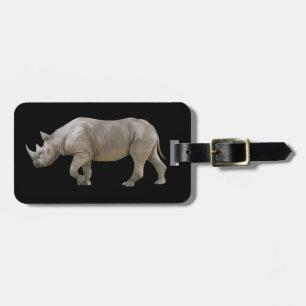 Etiqueta De Bagagem Rhinocerose animado