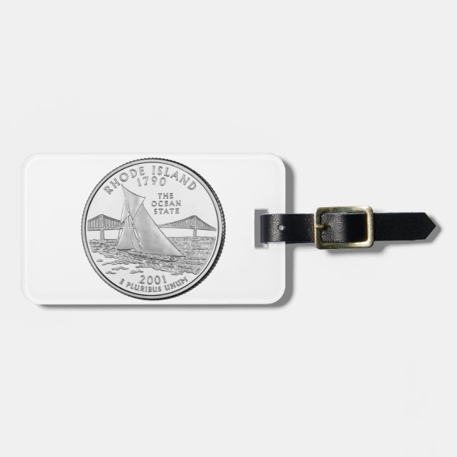 Etiqueta De Bagagem Rhode Island State Quarter (Frente Horizontal)