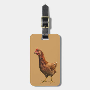 Etiqueta De Bagagem Rhode - Tag vermelho da bagagem da galinha da