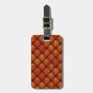 Etiqueta De Bagagem Rich Holiday Damask