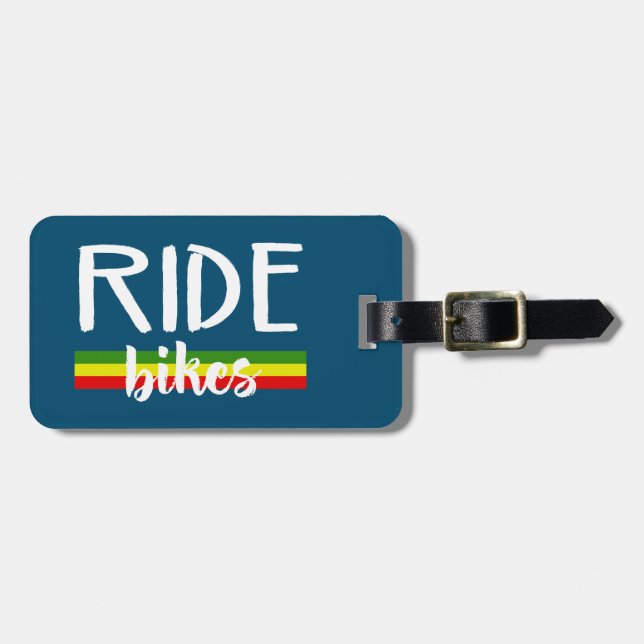 Etiqueta De Bagagem Ride Bikes (Frente Horizontal)