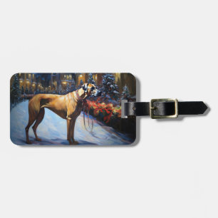 Etiqueta De Bagagem Ridgeback natalino Rhodesian