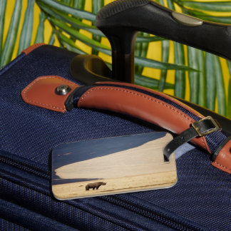 Etiqueta De Bagagem Rinoceronte Savana África Tanzânia Yin Yang Calm